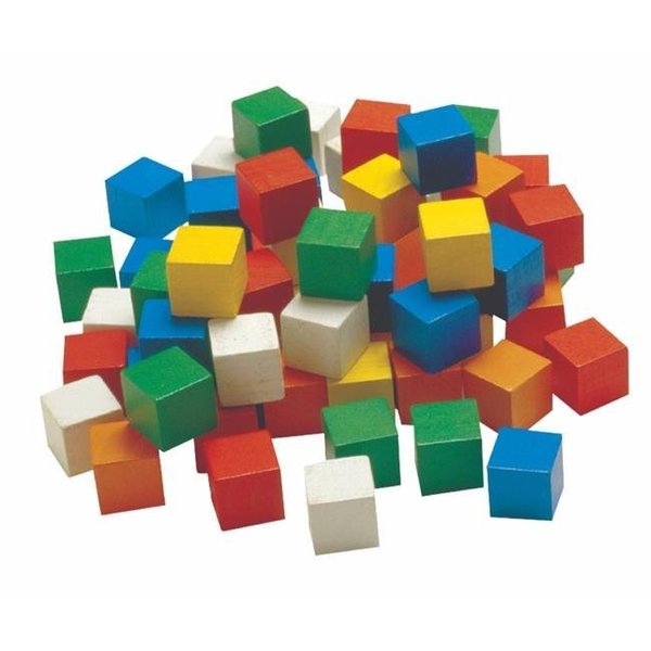 Learning Advantage Learning Advantage 1285315 1 In. Wooden Cube; 100 Pack 1285315